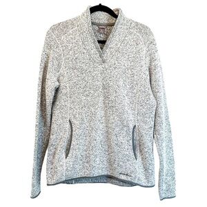 NWT Eddie Bauer Fleece Sweatshirt Knit Pullover Gray